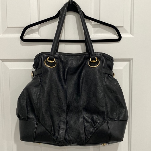 Gucci Handbags - Gucci Full Moon all leather GG TOTE Guccisima